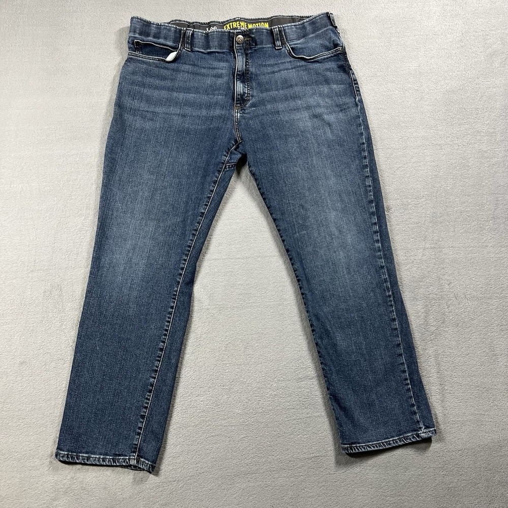Lee Jeans Mens 40x32 Blue Extreme Motion Straight Taperedβ Stretch Denim